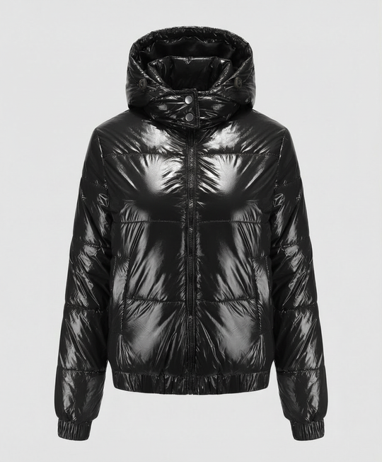 Hochglänzende Damen Steppjacke | EB