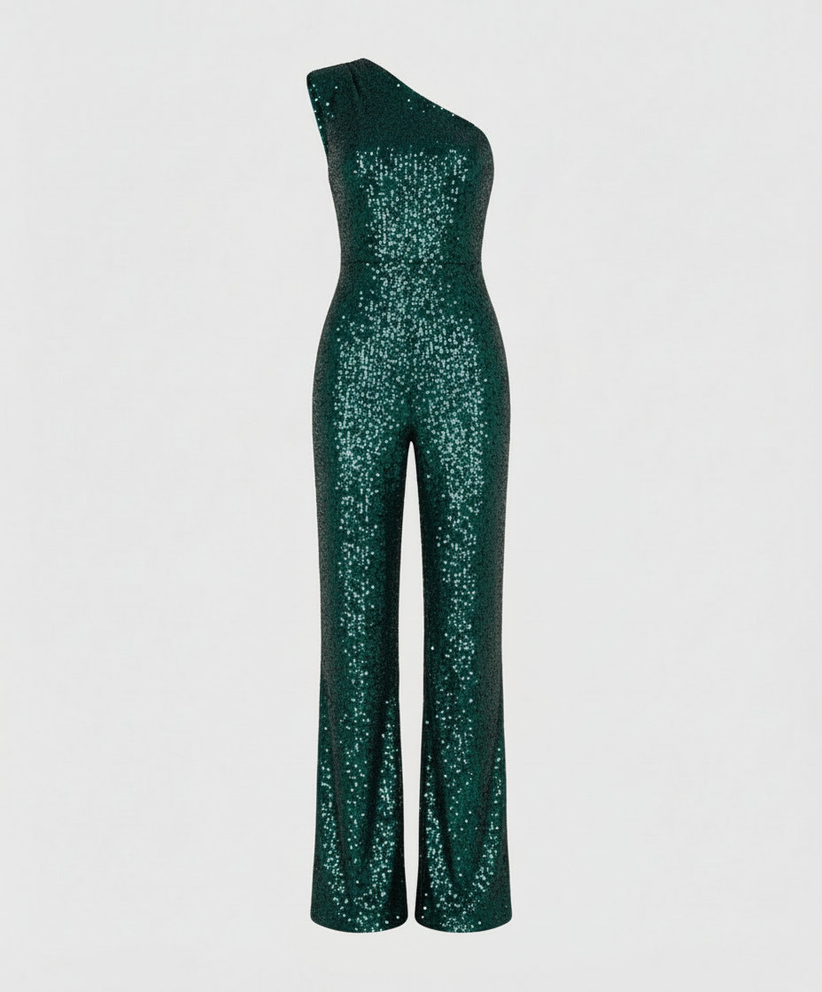 Moderner Pailletten Jumpsuit Damen | EB