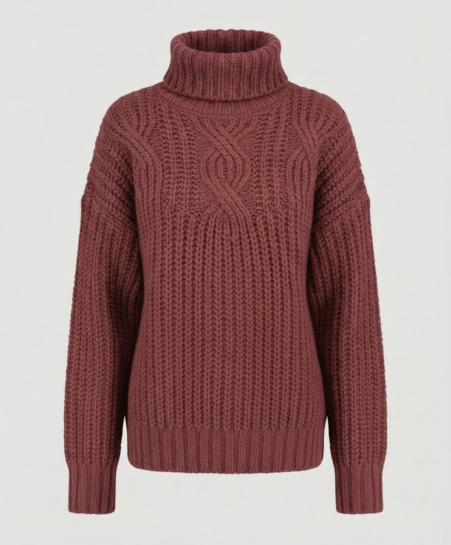 Bequemer Rollkragenpullover Damen | EB