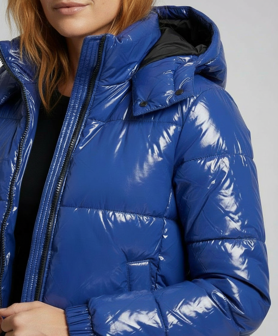 Hochglänzende Damen Steppjacke | EB