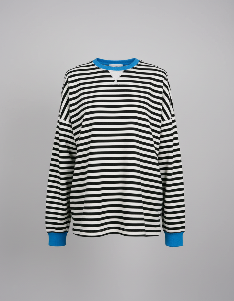 Gestreifter Oversized Pullover Damen | EB