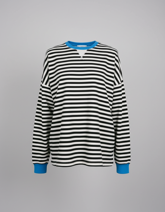 Gestreifter Oversized Pullover Damen | EB