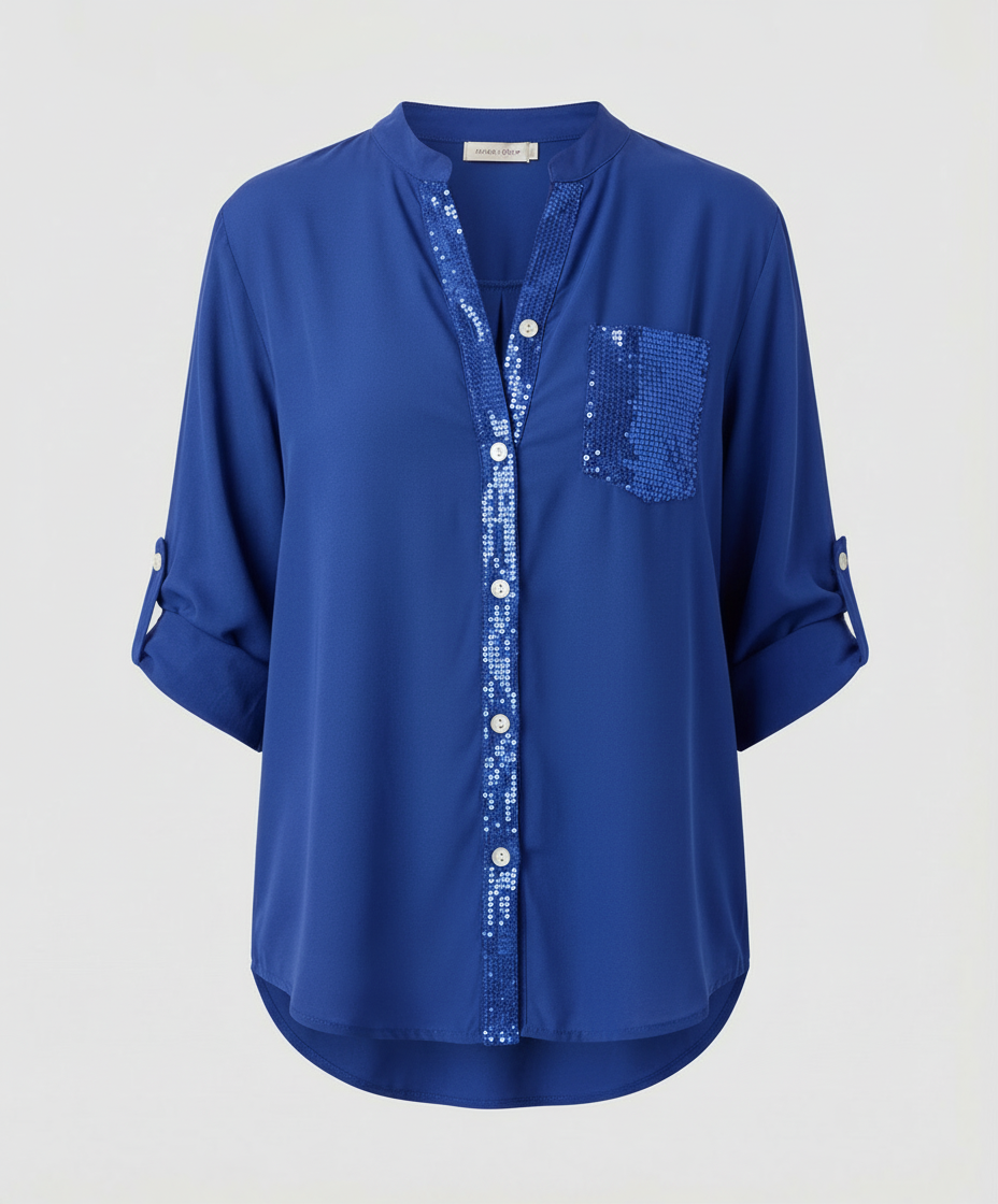 Glitzerbluse Damen Pailletten | EB