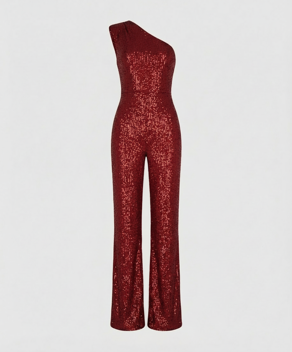 Moderner Pailletten Jumpsuit Damen | EB