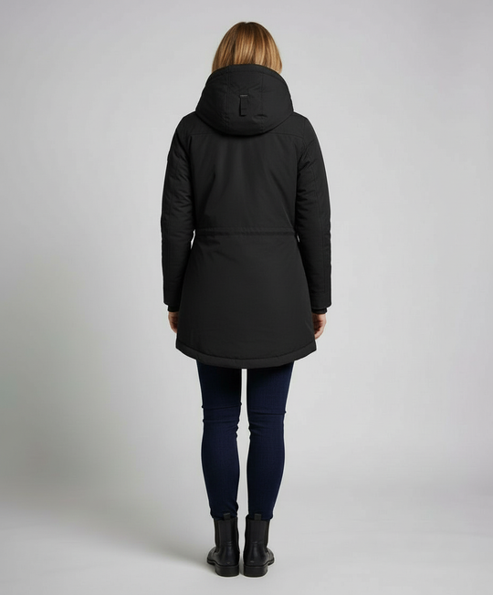 Lange Gefütterte Winterjacke Damen | EB
