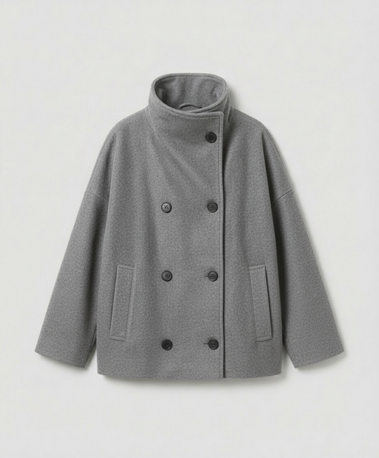 Oversized Wollmantel Damen Stehkragen | EB