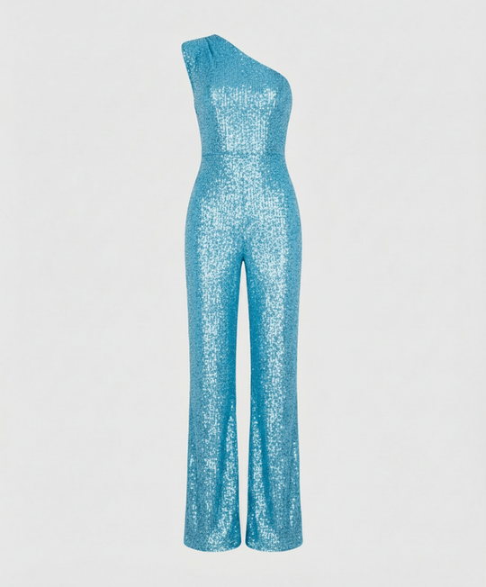 Moderner Pailletten Jumpsuit Damen | EB