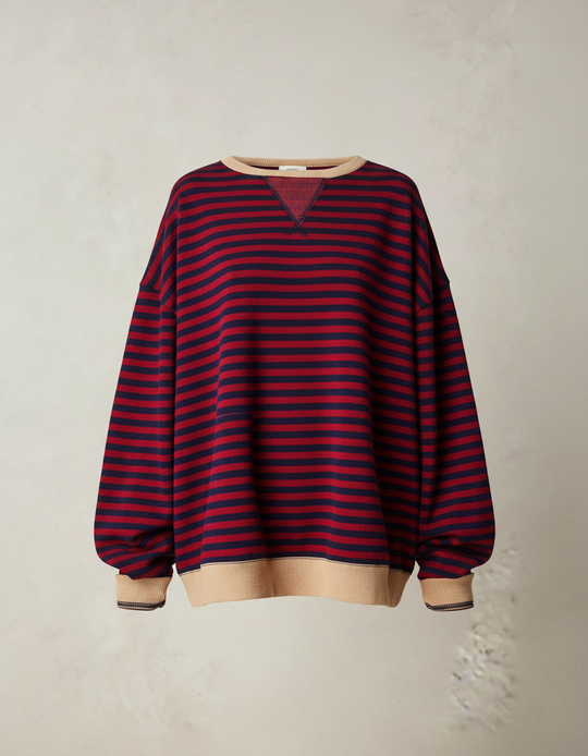 Gestreifter Oversized Pullover Damen | EB