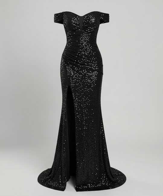 Elegantes Off Shoulder Abendkleid Damen | EB