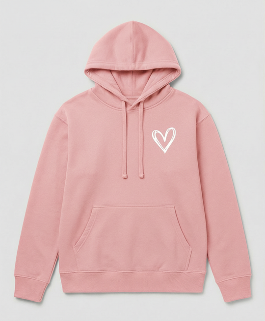 Kapuzenpullover Herzdruck Damen | EB