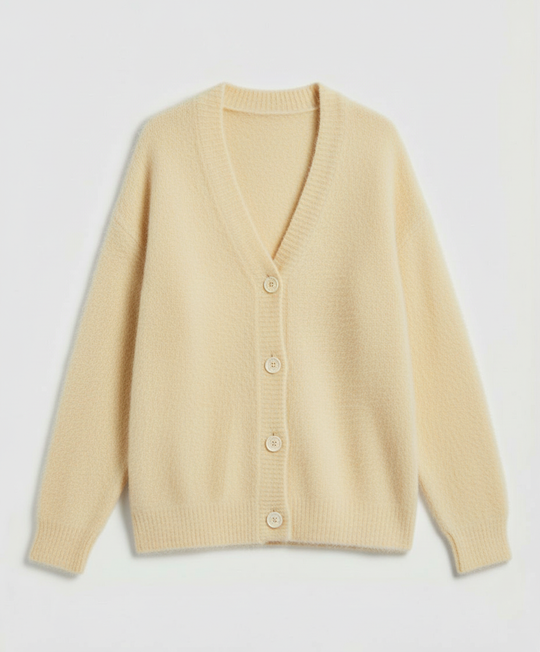 Kuschelige Mohair Strickjacke Damen | EB