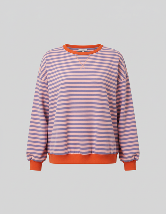 Gestreifter Oversized Pullover Damen | EB