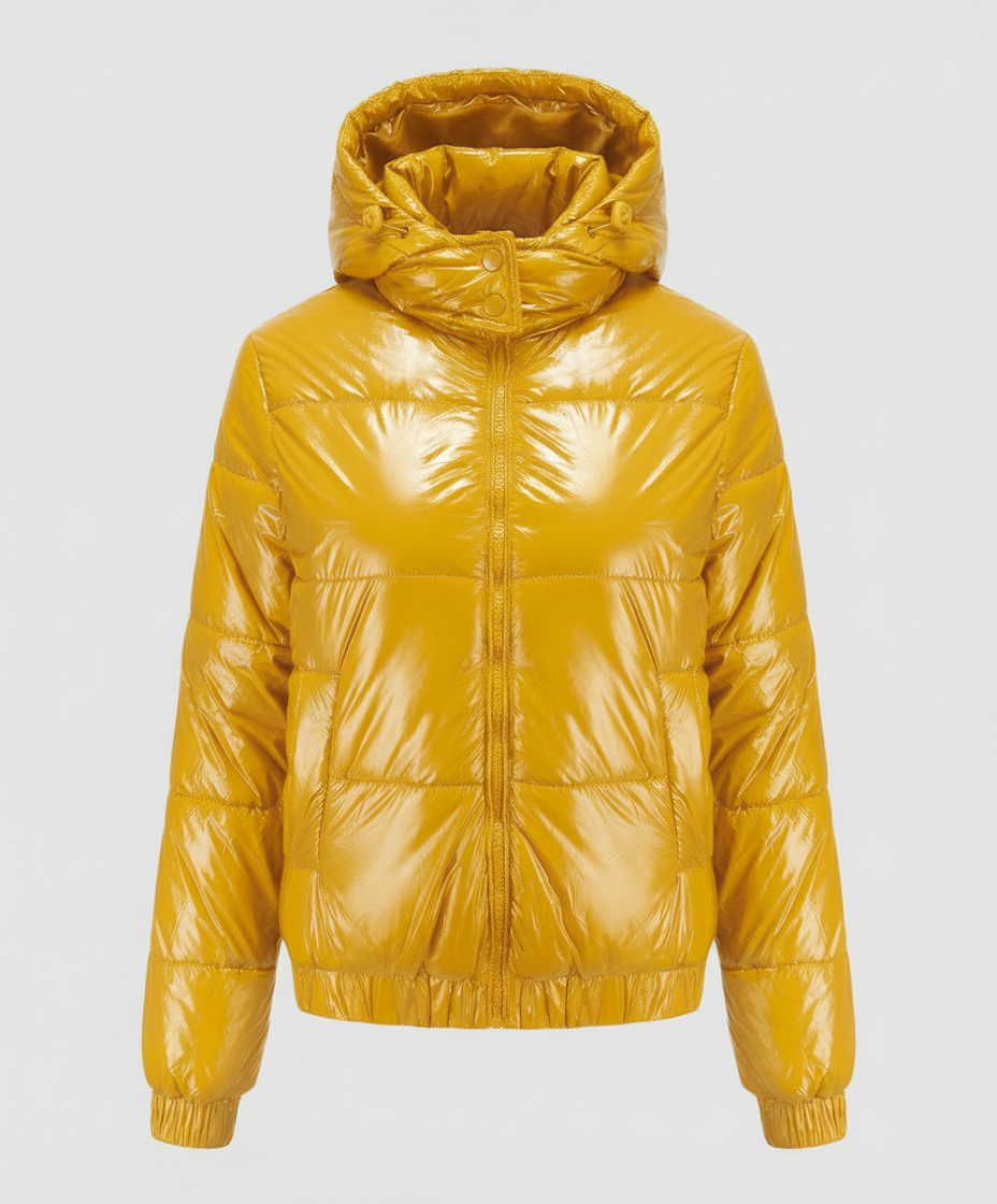 Hochglänzende Damen Steppjacke | EB