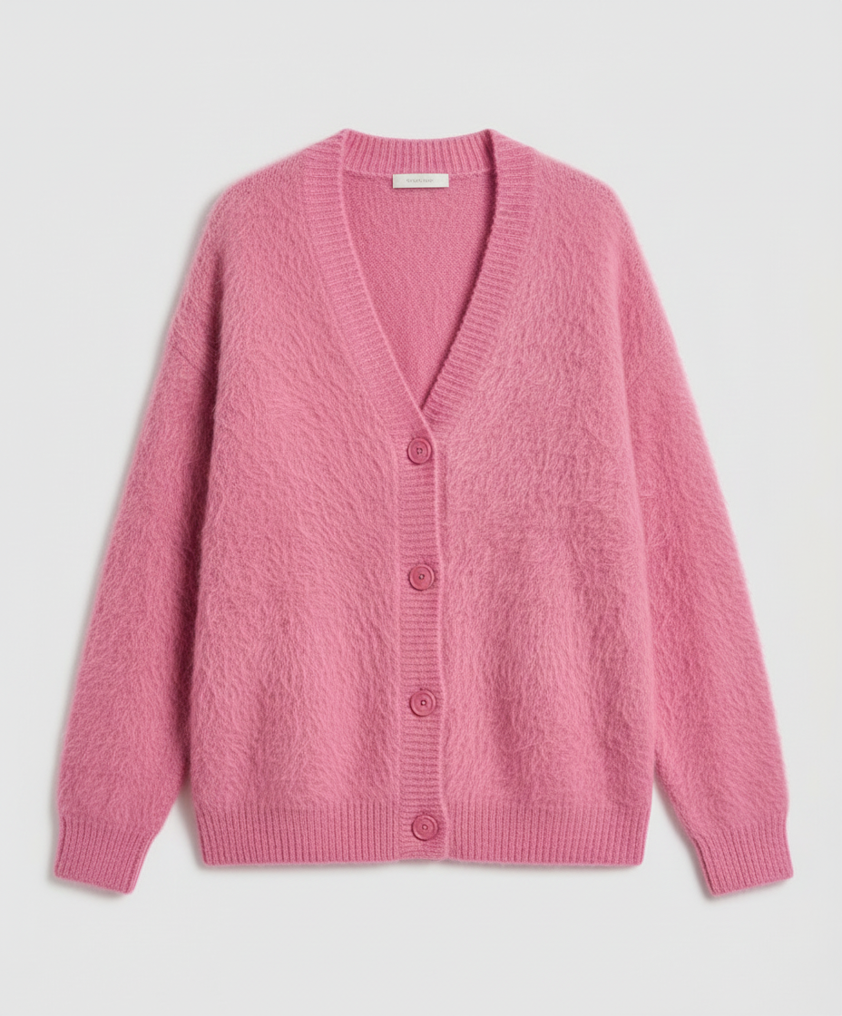 Kuschelige Mohair Strickjacke Damen | EB
