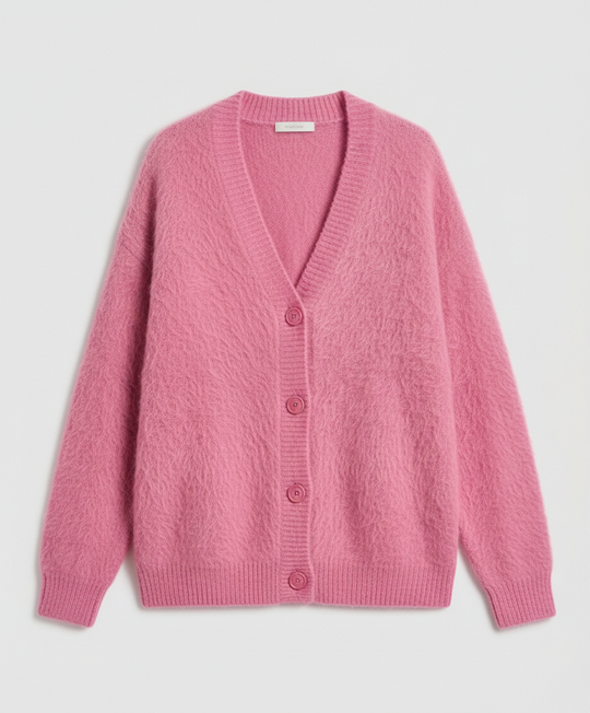 Kuschelige Mohair Strickjacke Damen | EB