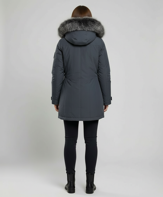 Warmer Winterparka Damen Kapuze | EB