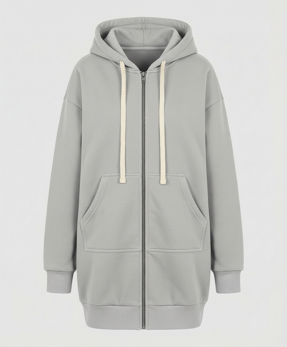 Knielanger Komfort Hoodie Damen | EB
