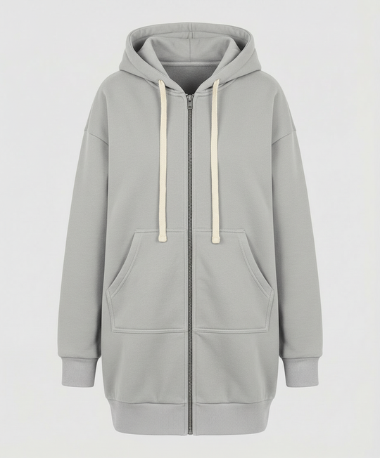 Knielanger Komfort Hoodie Damen | EB