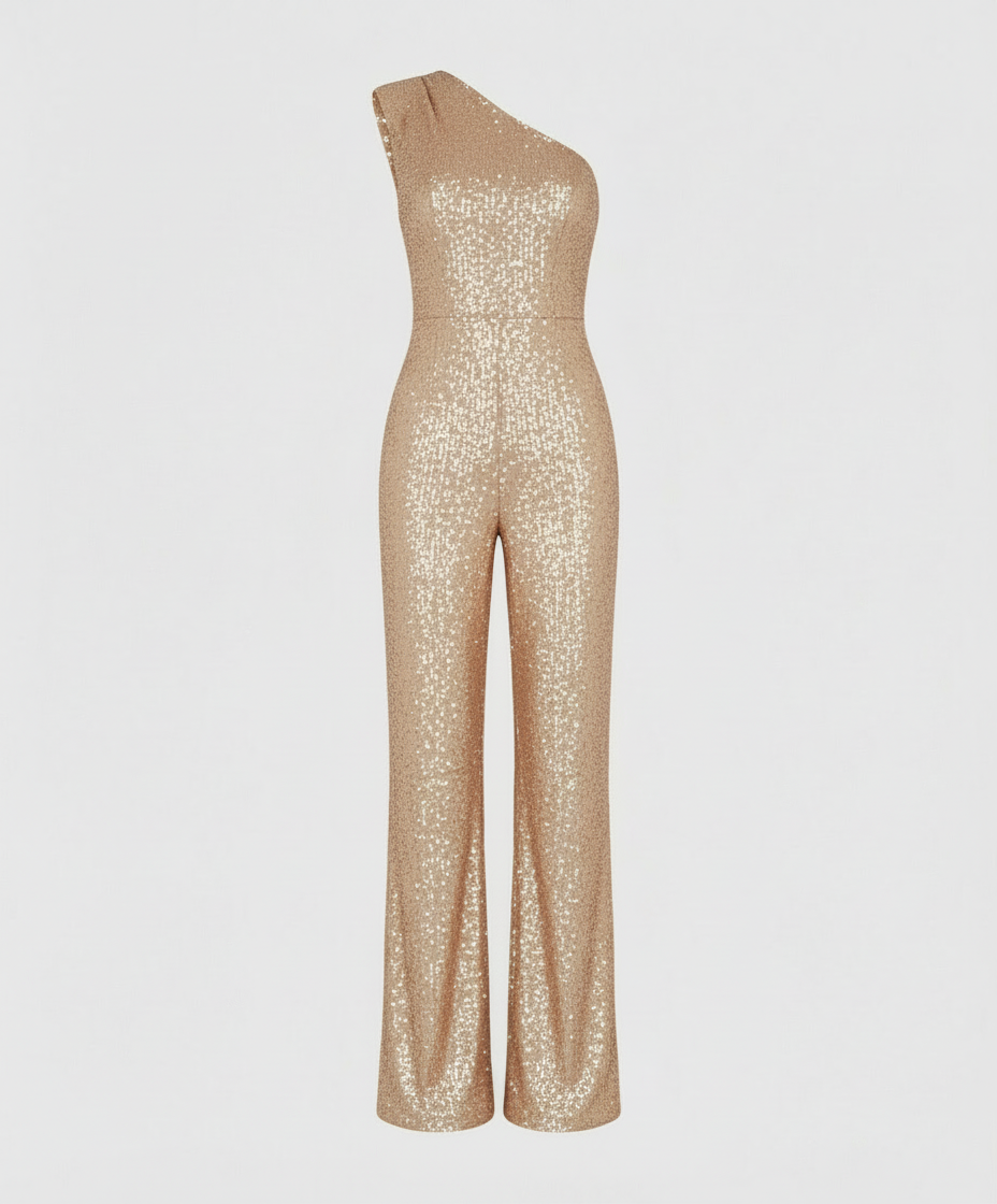 Moderner Pailletten Jumpsuit Damen | EB