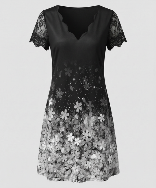 Elegantes Detail Kleid Damen | EB