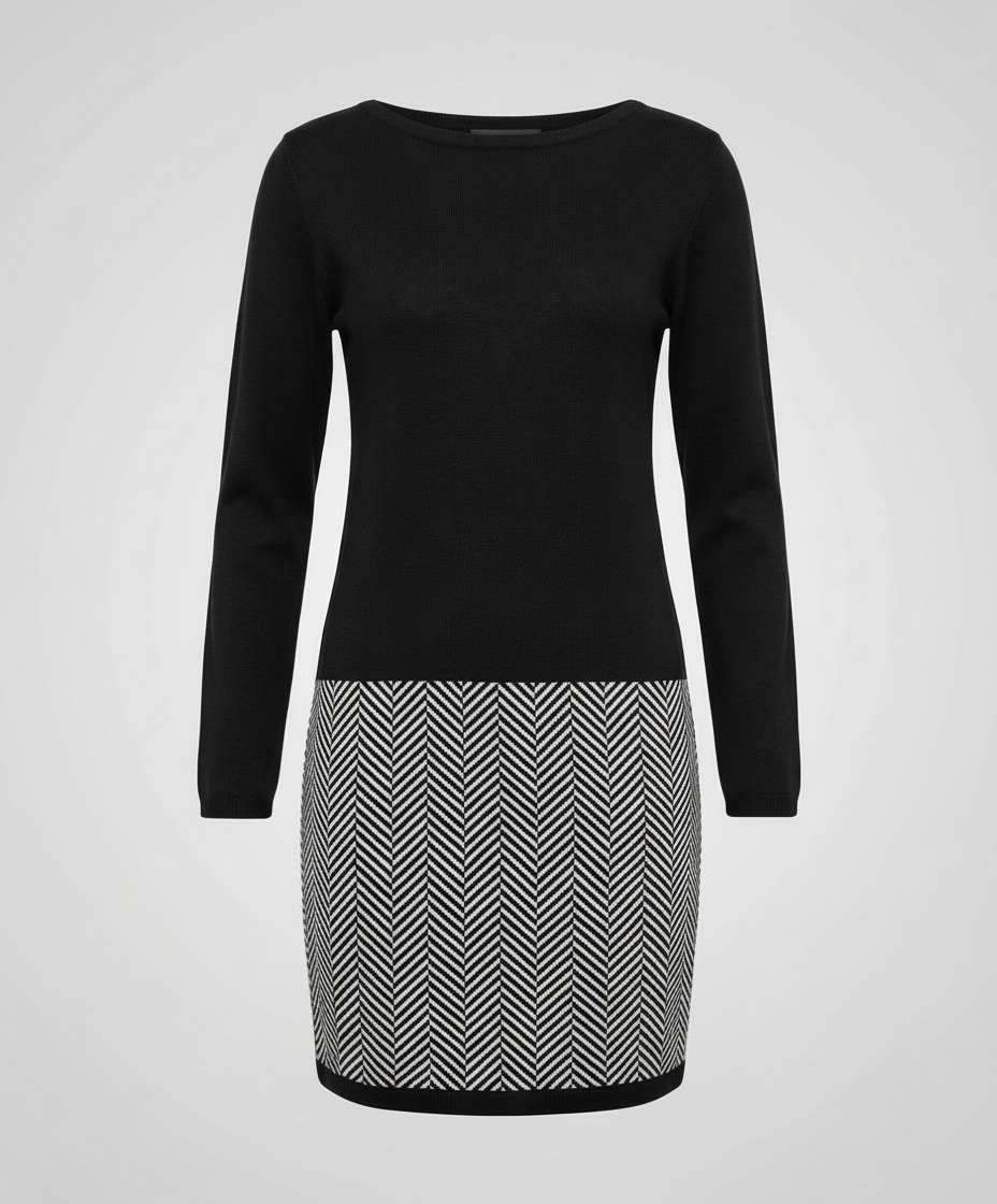 Schickes Hahnentritt Kleid Damen | EB