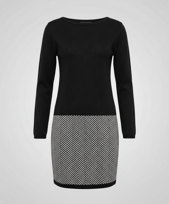 Schickes Hahnentritt Kleid Damen | EB