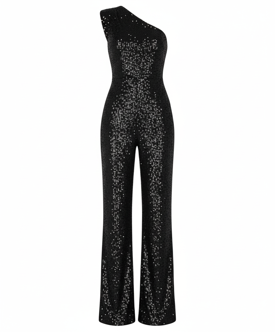 Moderner Pailletten Jumpsuit Damen | EB