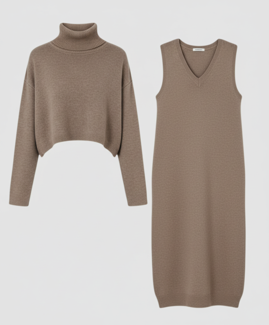 Elegantes Jersey Midikleid Damen | EB