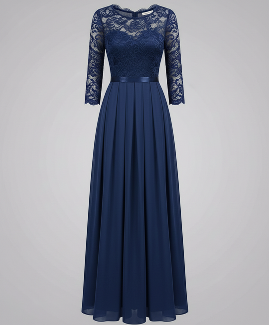 Elegantes Spitzen Brautjungfernkleid | EB