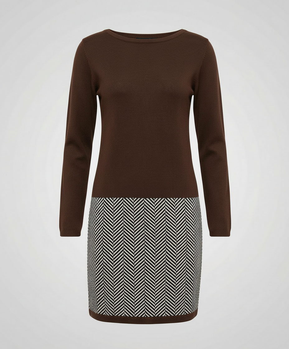 Schickes Hahnentritt Kleid Damen | EB