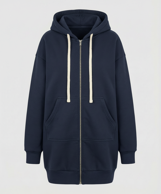 Knielanger Komfort Hoodie Damen | EB