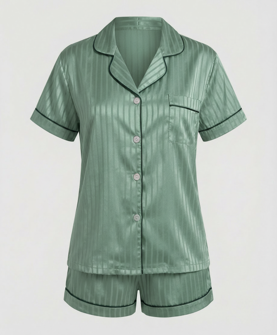 Satin Komfort Pyjama Set Damen | EB