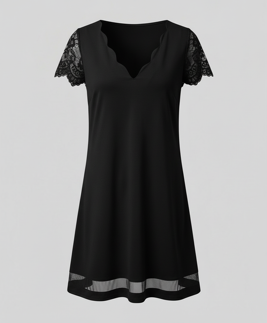 Elegantes Detail Kleid Damen | EB