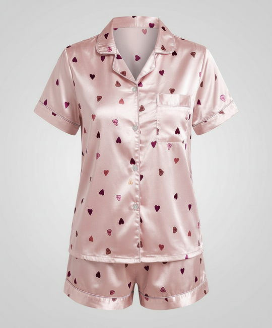 Satin Komfort Pyjama Set Damen | EB