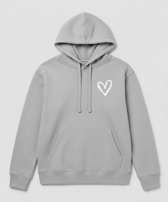 Kapuzenpullover Herzdruck Damen | EB