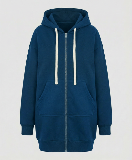 Knielanger Komfort Hoodie Damen | EB