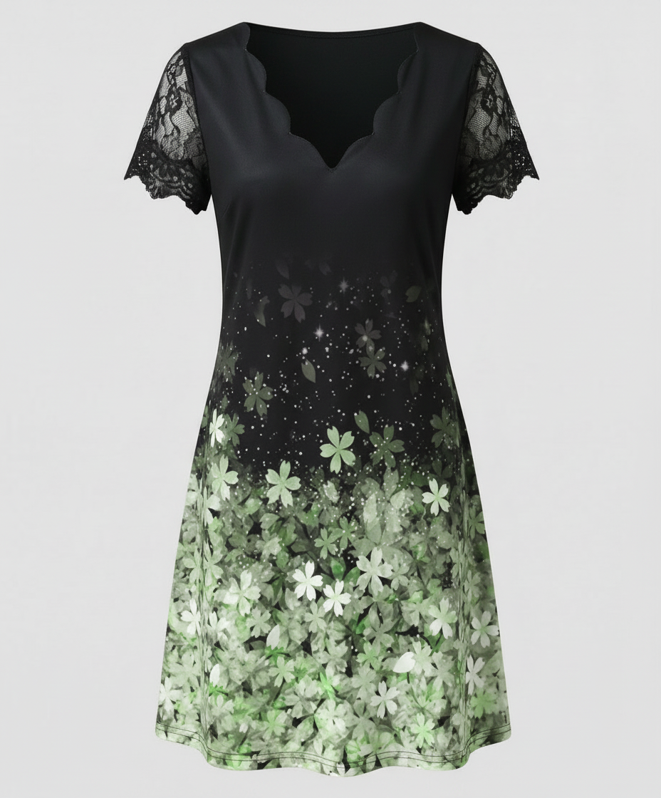 Elegantes Detail Kleid Damen | EB