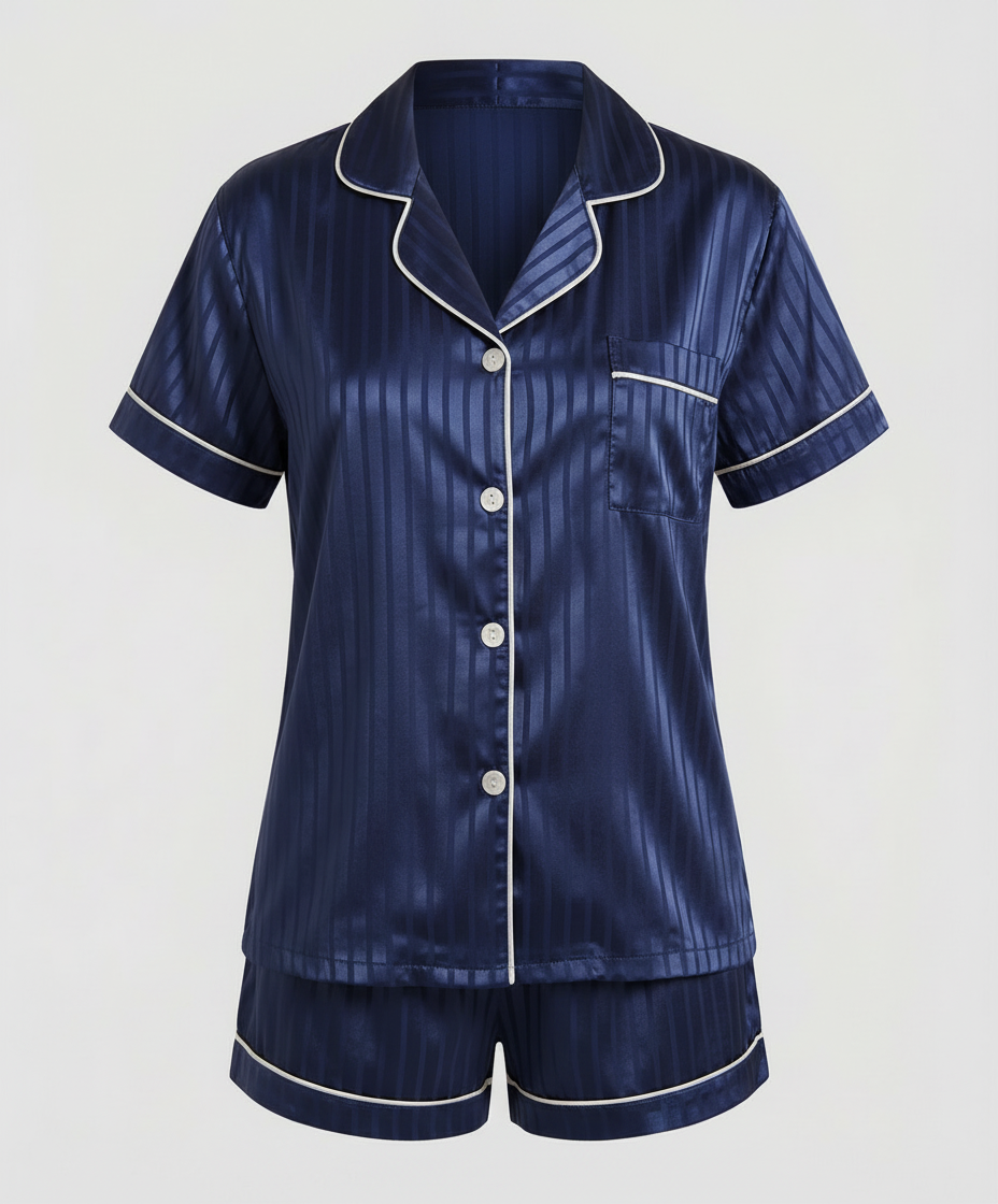 Satin Komfort Pyjama Set Damen | EB