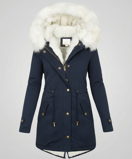 Warme Damen Winterjacke Mittellang | EB