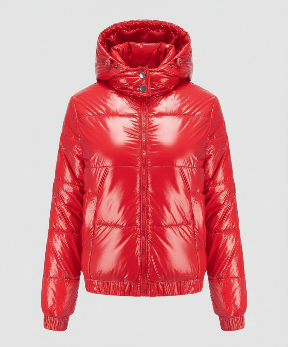 Hochglänzende Damen Steppjacke | EB