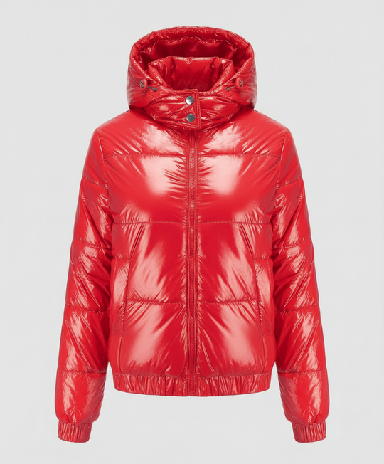 Hochglänzende Damen Steppjacke | EB