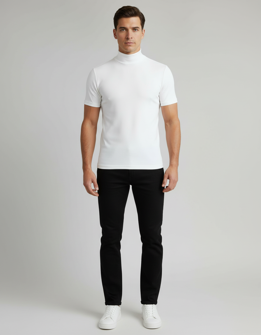 Rollkragen Slim Fit Herrenhemd | EB
