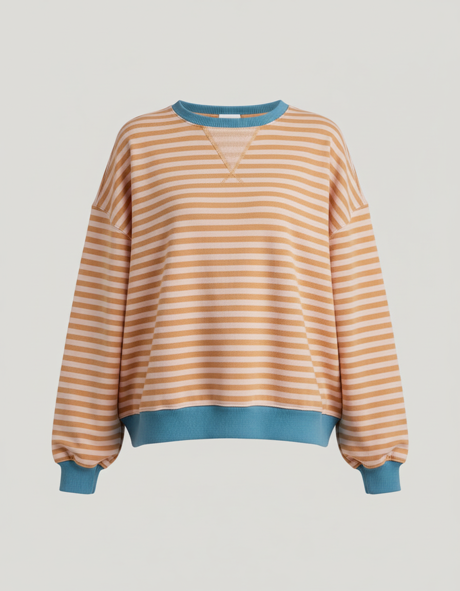 Gestreifter Oversized Pullover Damen | EB