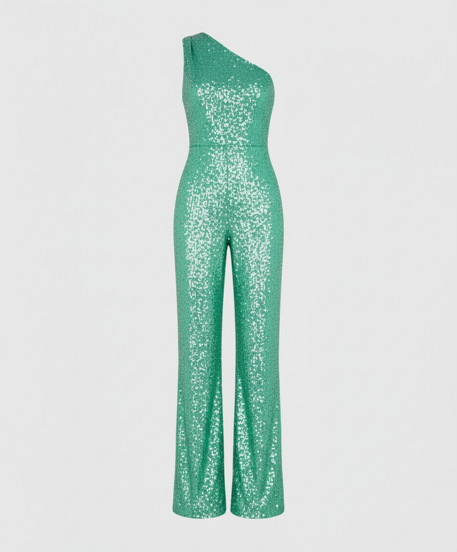 Moderner Pailletten Jumpsuit Damen | EB