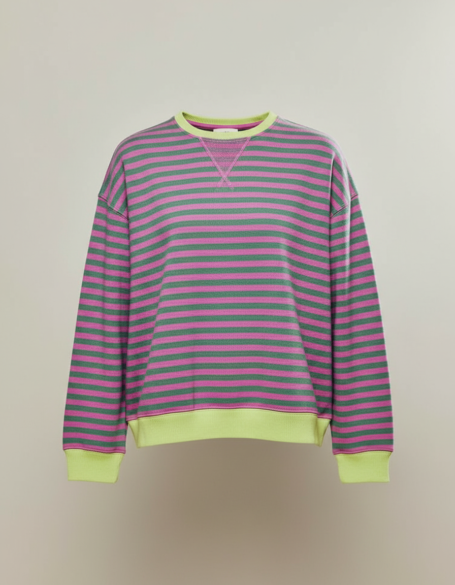 Gestreifter Oversized Pullover Damen | EB