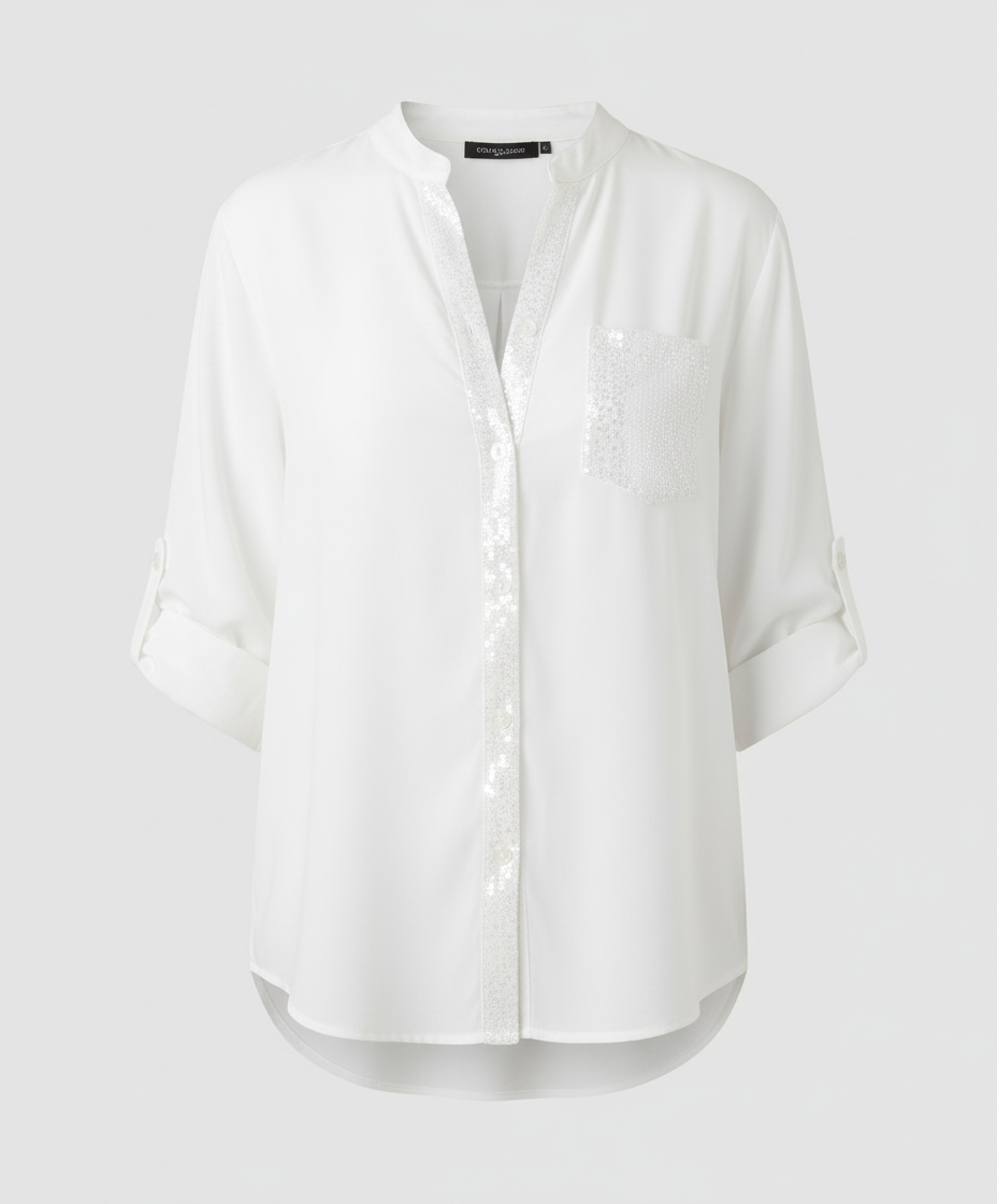 Glitzerbluse Damen Pailletten | EB