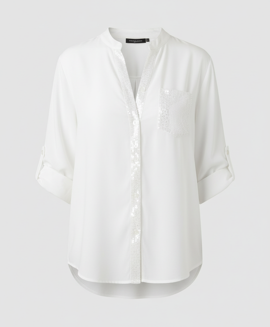 Glitzerbluse Damen Pailletten | EB