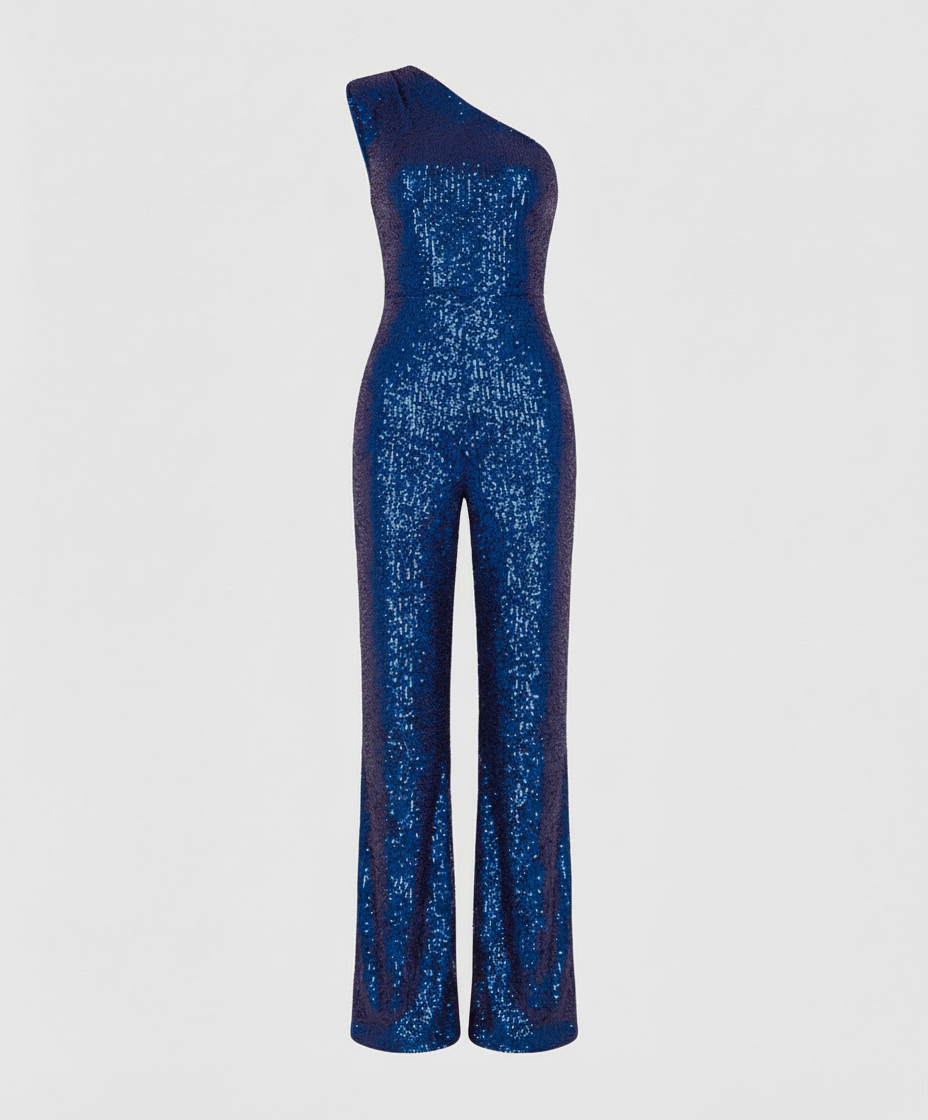 Moderner Pailletten Jumpsuit Damen | EB
