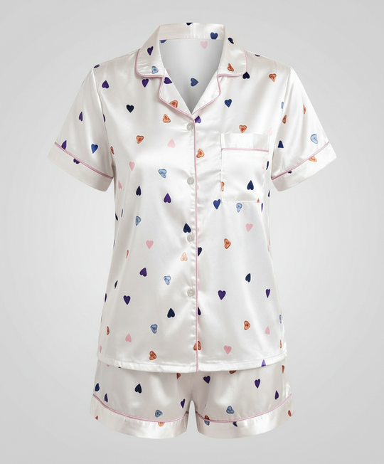 Satin Komfort Pyjama Set Damen | EB