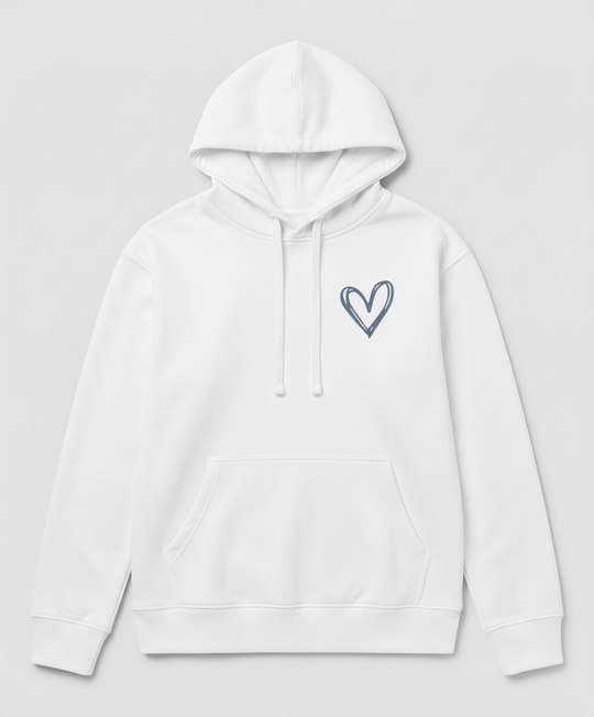 Kapuzenpullover Herzdruck Damen | EB